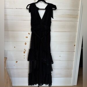 Vici Black Layered Maxi Dress